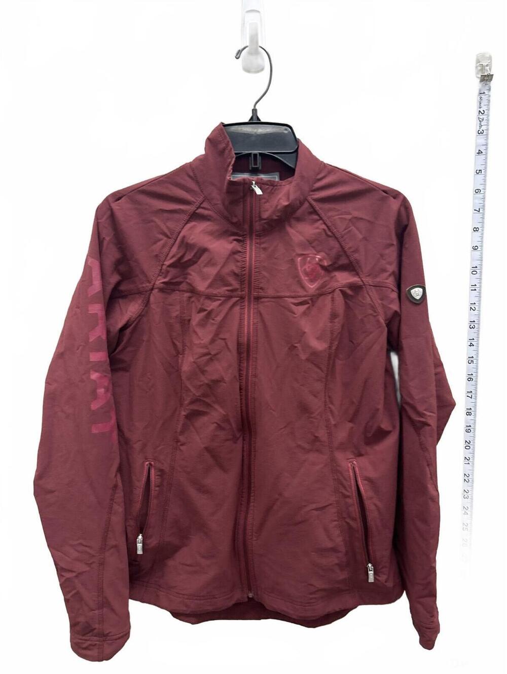 text Ariat Maroon Burgundy Full Zip Front Jacket Women's Size Small S